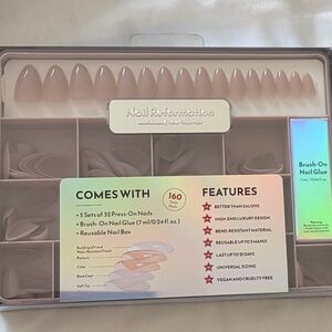 Nail Reformation Press On Nail Kit-nude/grey